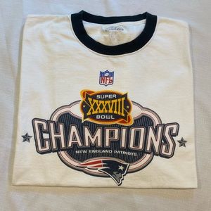 Vintage Reebok NFL New England Patriots Super Bowl Graphic T-Shirt